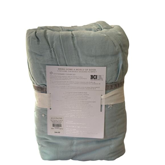 Pottery Barn Kids x Disney Frozen Euro Sham Aqua Blue 26"x26" NWT - Picture 3 of 5